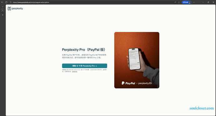 领取12个月Perplexity Pro