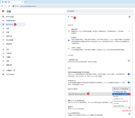 chrome浏览器配置 DoH
